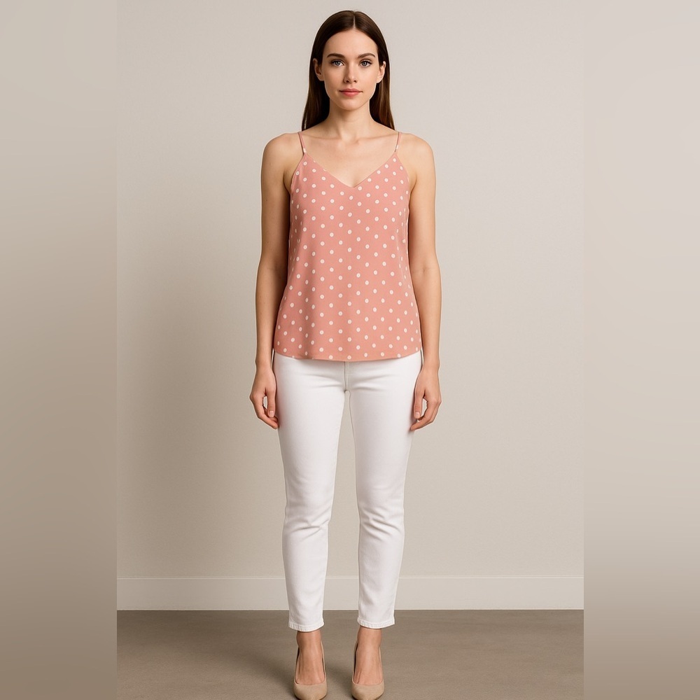 🎀 Halogen Blush Pink Polka Dot Cami Top 🎀 Size S